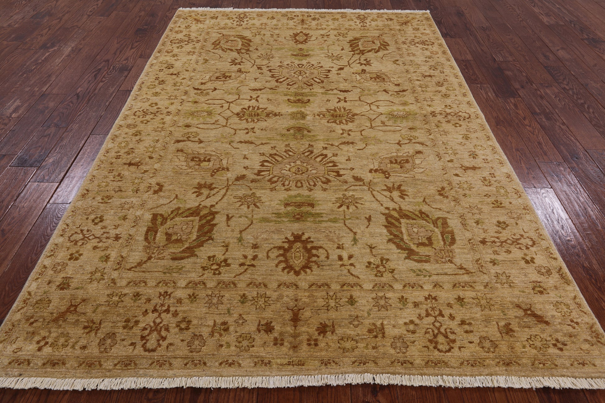 Peshawar Handmade Wool Rug - 6' 1" X 8' 10" - Golden Nile