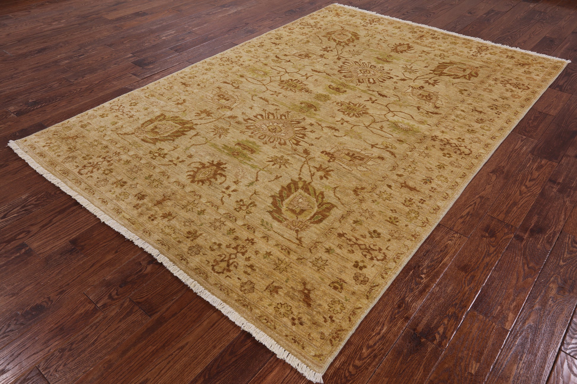 Peshawar Handmade Wool Rug - 6' 1" X 8' 10" - Golden Nile