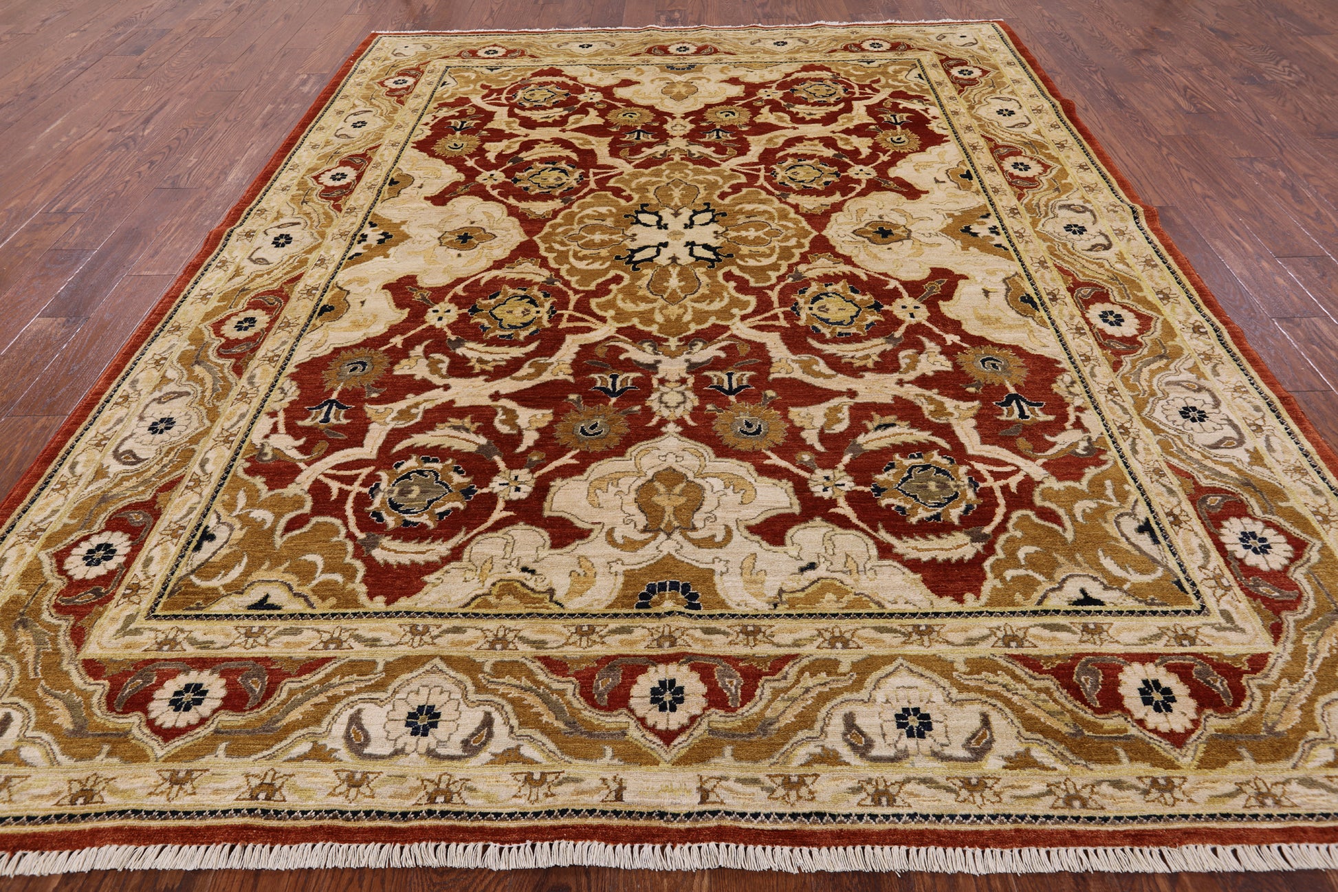 Peshawar Handmade Wool Rug - 8' 1" X 10' 0" - Golden Nile