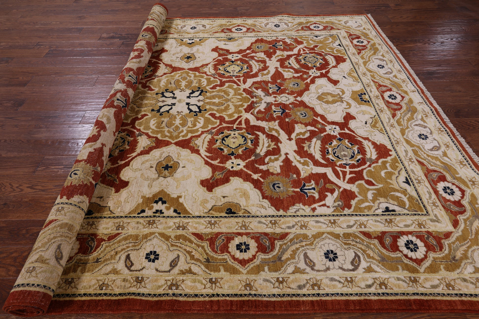 Peshawar Handmade Wool Rug - 8' 1" X 10' 0" - Golden Nile