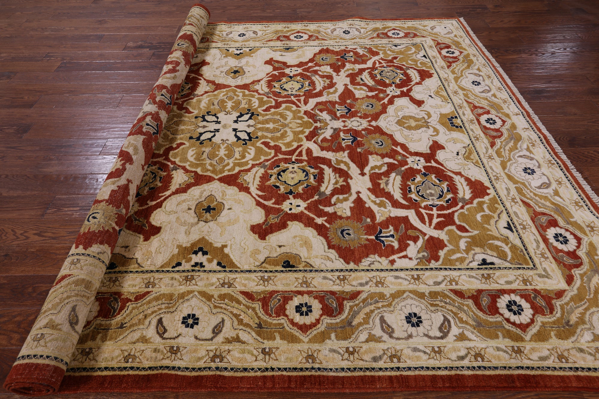 Peshawar Handmade Wool Rug - 8' 1" X 10' 0" - Golden Nile