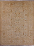 Peshawar White Wash Hand-Knotted Wool Rug - 8' 10" x 11' 5" - Golden Nile