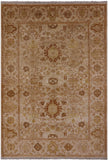 Ivory Chobi Peshawar Handmade Wool Rug - 6' 0" X 8' 8" - Golden Nile