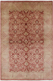 Chobi Peshawar Hand Knotted Rug - 6' 2" X 9' 2" - Golden Nile