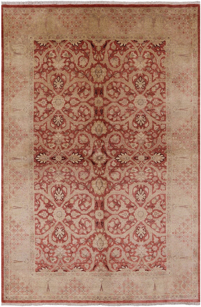 Chobi Peshawar Hand Knotted Rug - 6' 2" X 9' 2" - Golden Nile