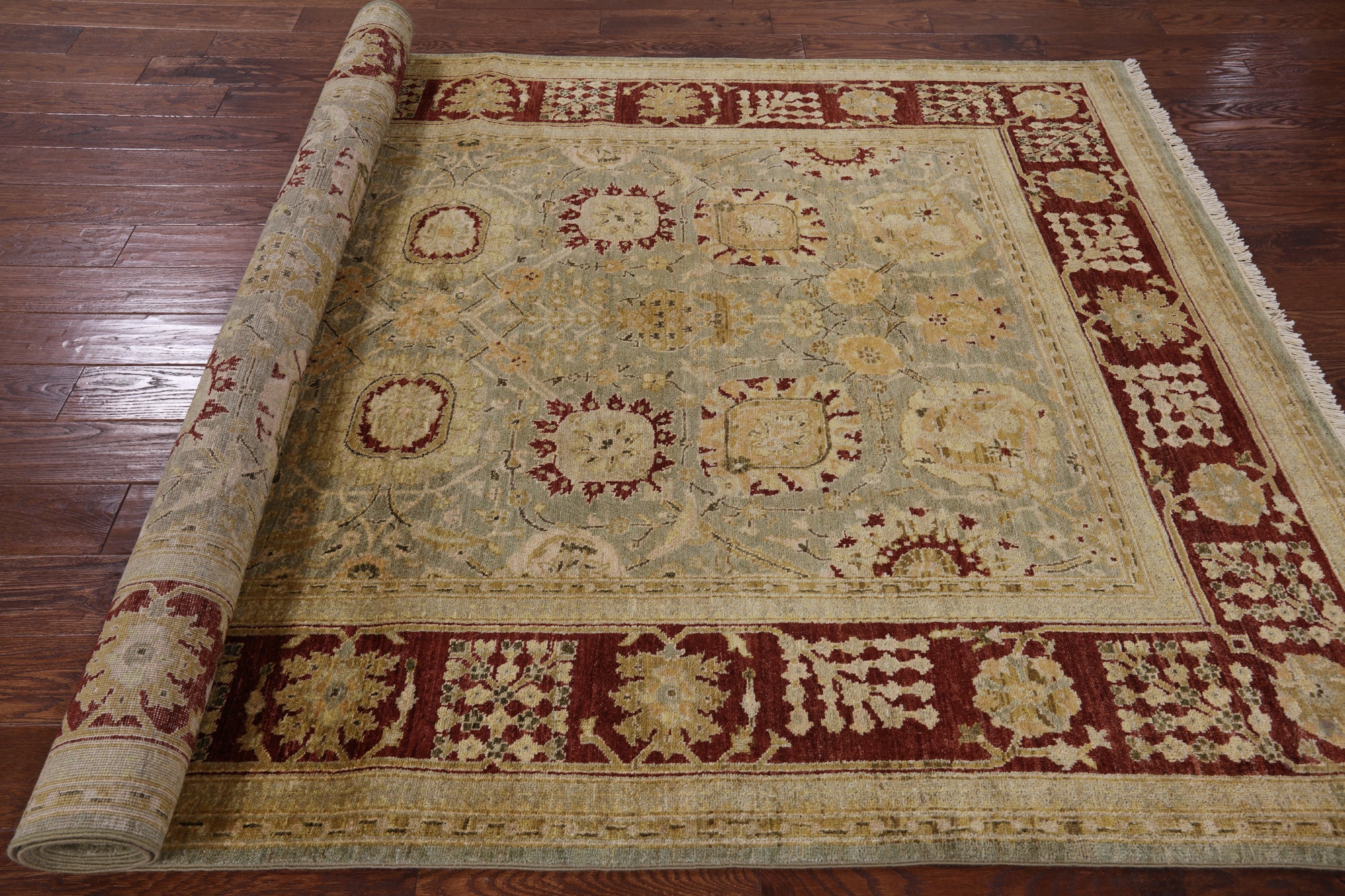 Peshawar Hand Knotted Wool Rug - 6' 2" X 9' 8" - Golden Nile