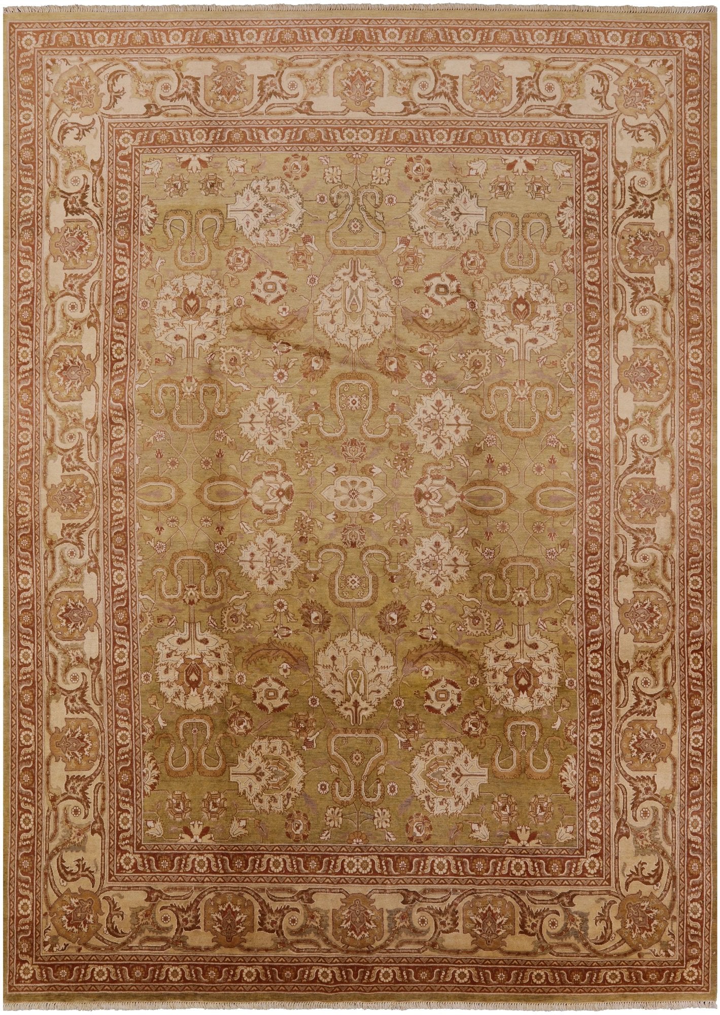 Traditional Peshawar Area Rug - 8' 10" X 12' 3" - Golden Nile