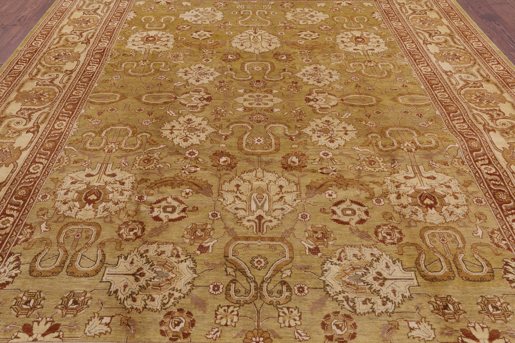 Traditional Peshawar Area Rug - 8' 10" X 12' 3" - Golden Nile