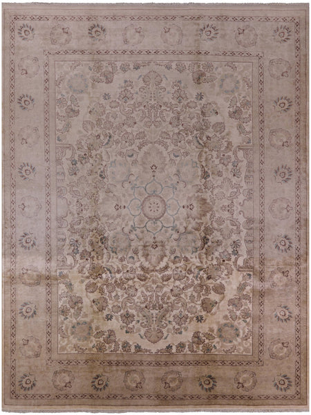 Peshawar Handmade Wool Area Rug - 9' 0" X 11' 10" - Golden Nile