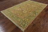 Peshawar Oriental Hand Knotted Wool Rug 6 X 9 - Golden Nile