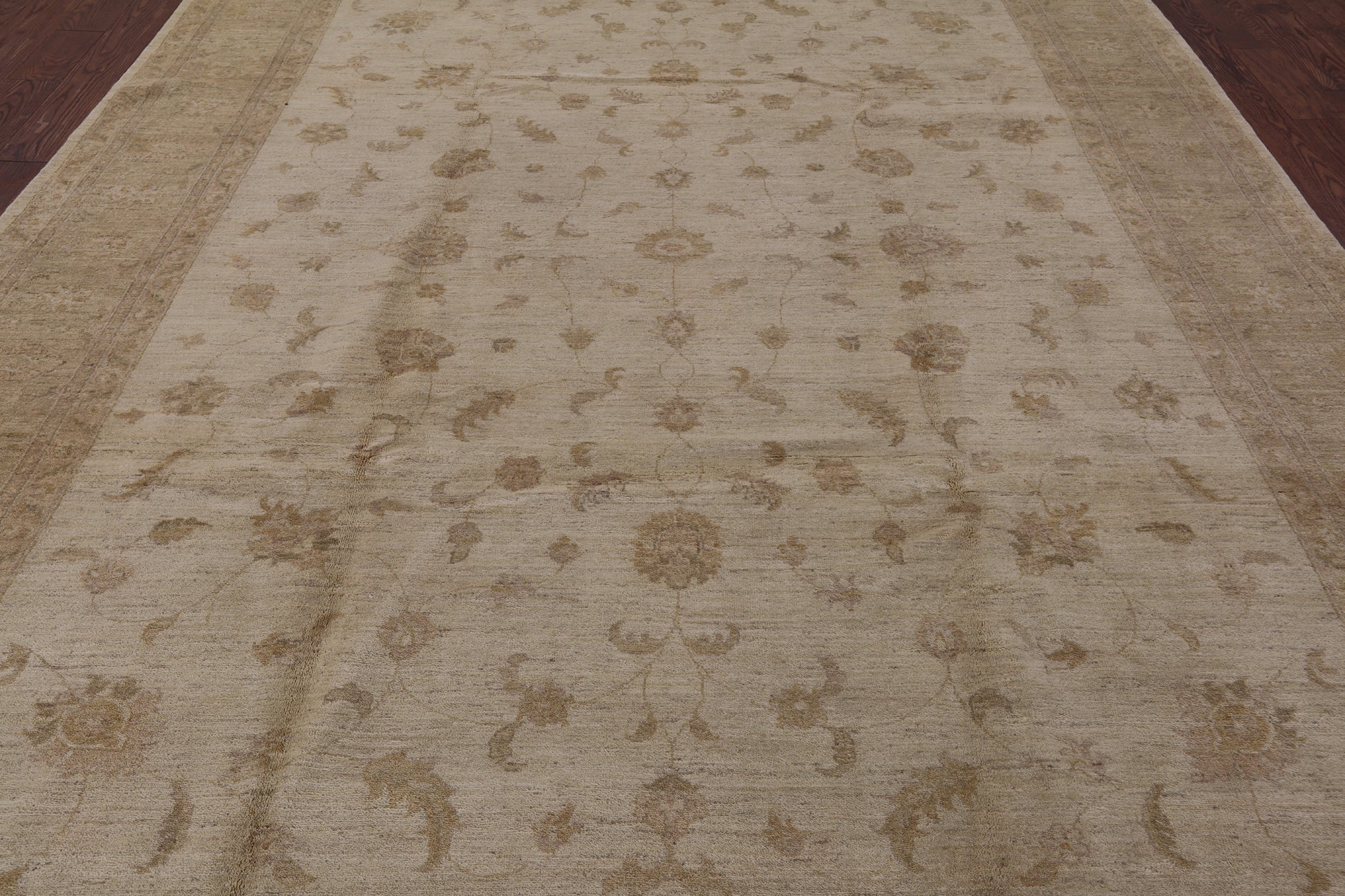 Ivory Chobi Peshawar Hand Knotted Rug - 8' 10" X 12' 3" - Golden Nile