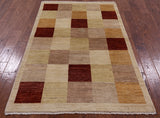 Persian Gabbeh Hand Knotted Wool Rug - 4' 0" X 6' 3" - Golden Nile