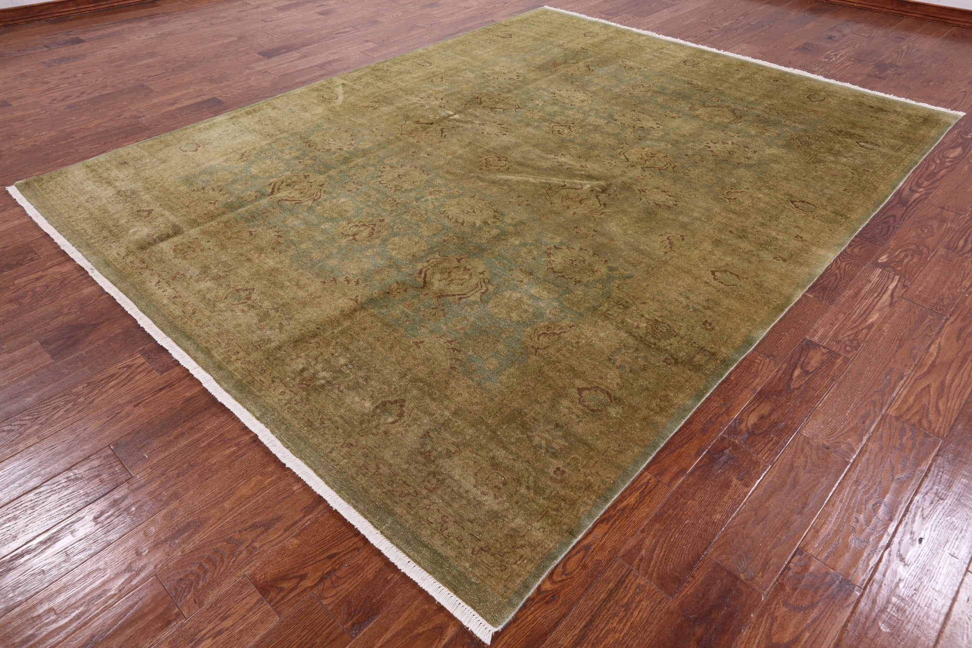Peshawar Washed Out Handmade Wool Rug - 7' 10" X 10' 1" - Golden Nile