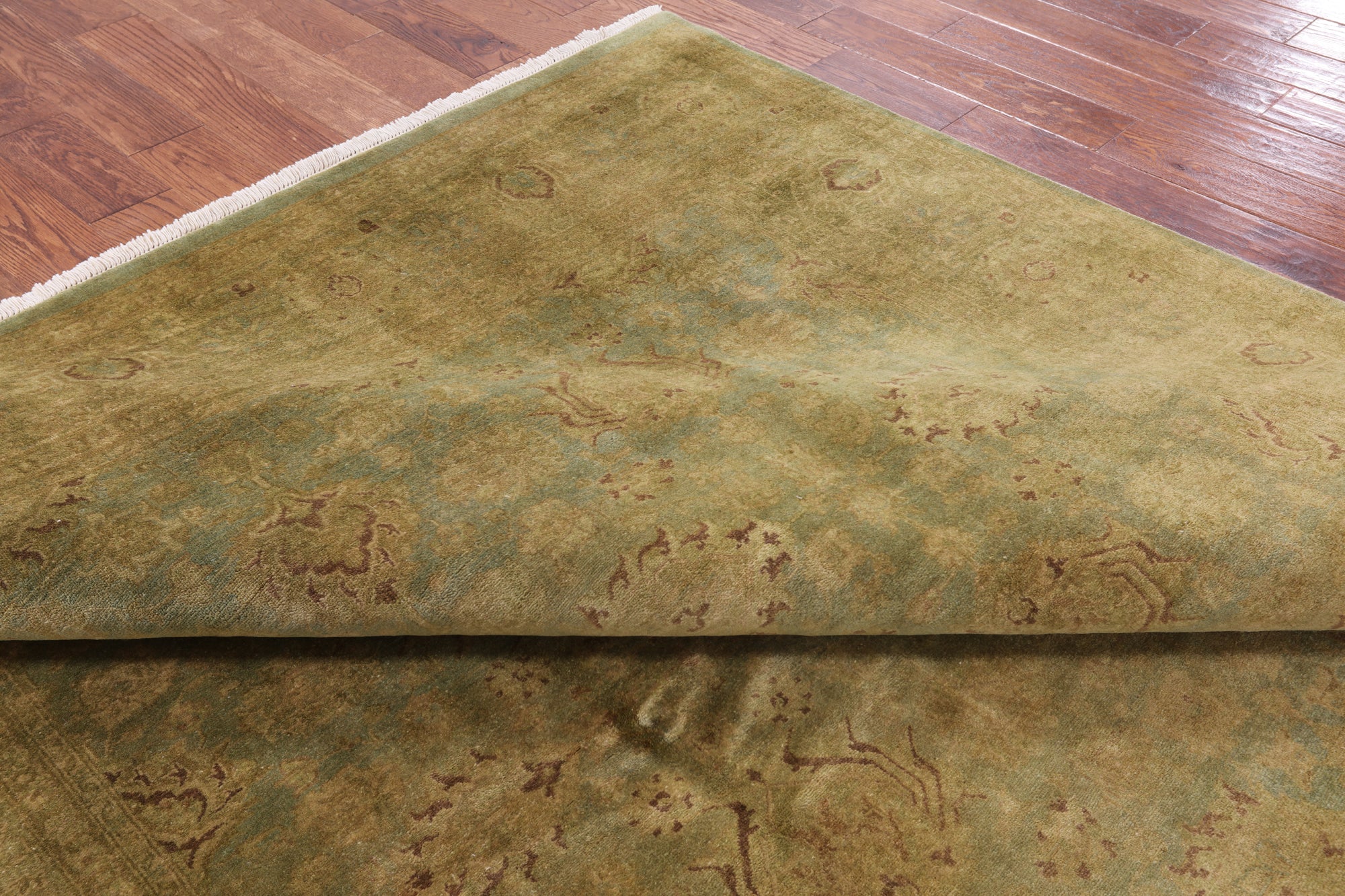 Peshawar Washed Out Handmade Wool Rug - 7' 10" X 10' 1" - Golden Nile