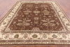 Peshawar Hand Knotted Wool Area Rug - 8' 0" X 9' 7" - Golden Nile