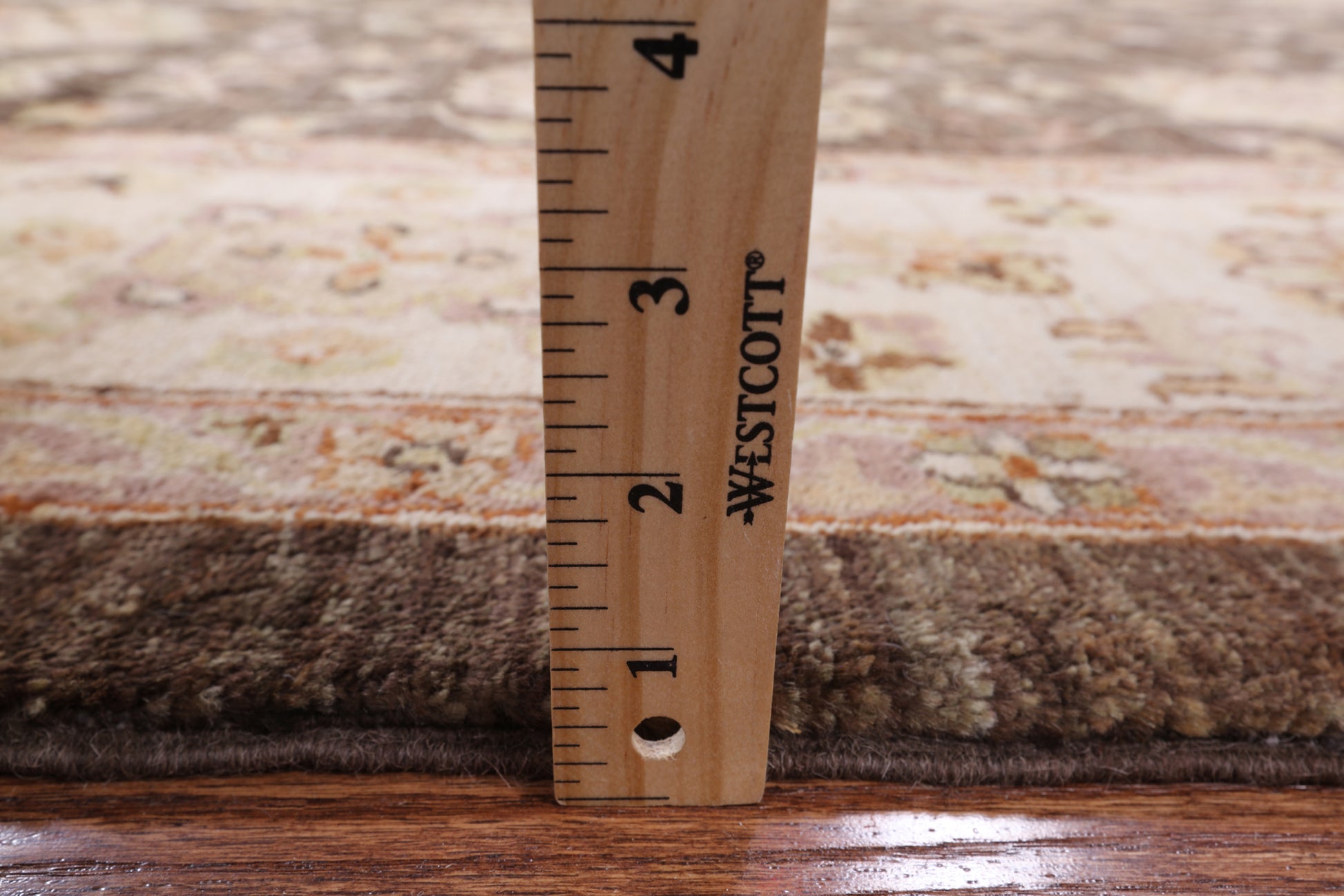 Brown Peshawar Hand Knotted Rug - 7' 10" X 9' 10" - Golden Nile