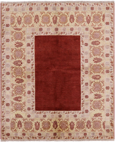 Peshawar Hand Knotted Wool Rug - 6' 3