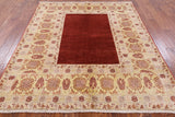 Peshawar Hand Knotted Wool Rug - 6' 3" X 7' 5" - Golden Nile