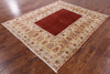 Peshawar Hand Knotted Wool Rug - 6' 3" X 7' 5" - Golden Nile