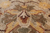 Brown Chobi Peshawar Handmade Wool Area Rug - 6' 4" X 8' 8" - Golden Nile