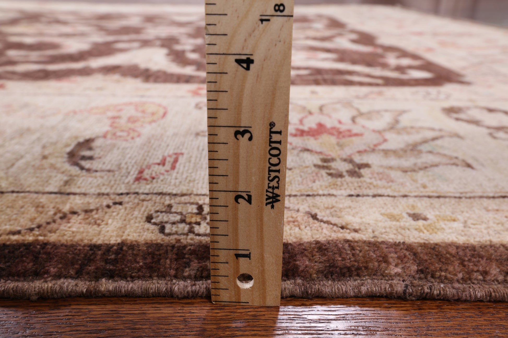 Brown Peshawar Hand Knotted Wool Rug - 6' 0" X 9' 0" - Golden Nile