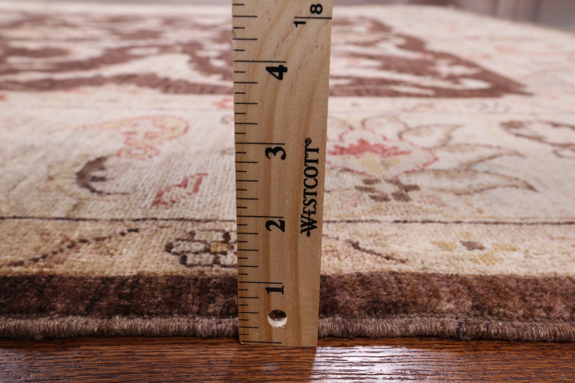 Brown Peshawar Hand Knotted Wool Rug - 6' 0" X 9' 0" - Golden Nile