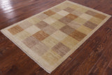 Persian Gabbeh Hand Knotted Wool Rug - 4' 1" X 6' 2" - Golden Nile