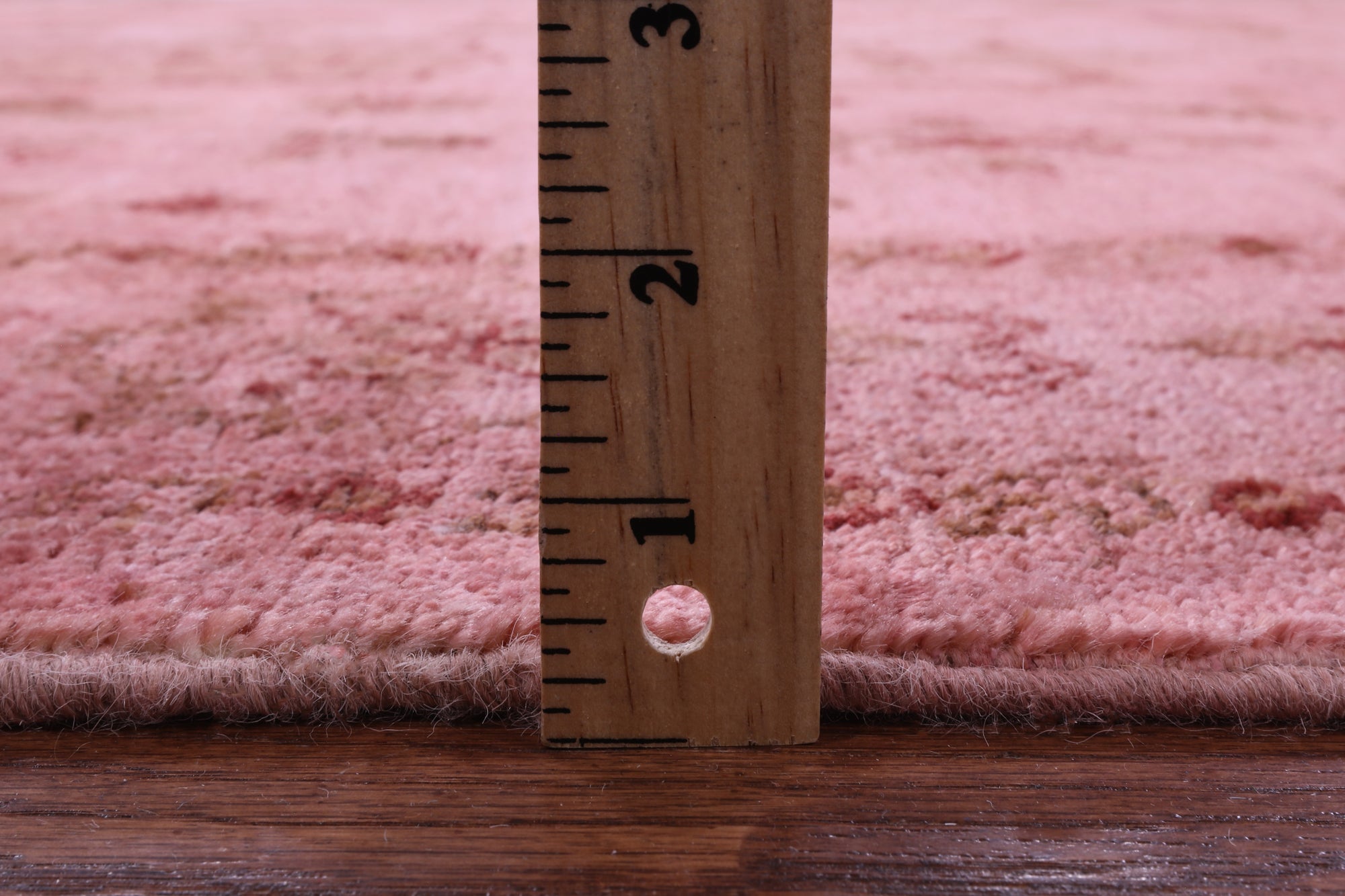 Pink Full Pile Overdyed Hand Knotted Wool Rug - 5' 10" X 9' 6" - Golden Nile