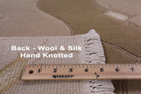 Tibetan Wool & Silk Area Rug - 5' X 8' - Golden Nile