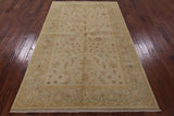 6 X 9 Hand Knotted Oriental Oushak Area Rug - Golden Nile