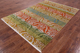 Modern Handmade Wool Area Rug - 5' 9" X 8' 0" - Golden Nile