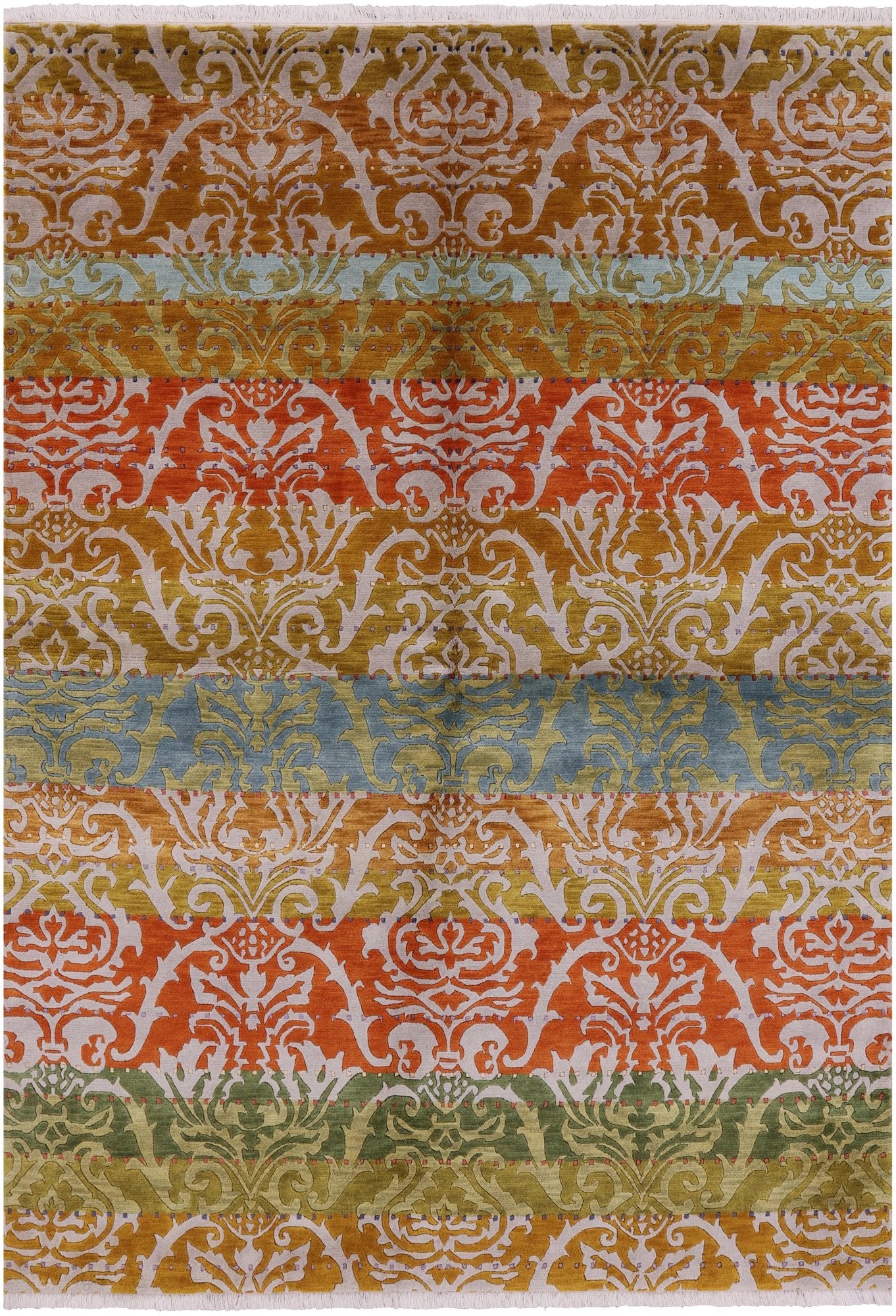 Modern Handmade Wool Area Rug - 5' 9" X 8' 0" - Golden Nile