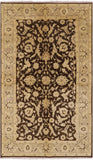 Brown Persian Hand Knotted Wool Area Rug - 5' 6" X 9' 5" - Golden Nile