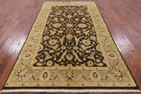 Brown Persian Hand Knotted Wool Area Rug - 5' 6" X 9' 5" - Golden Nile