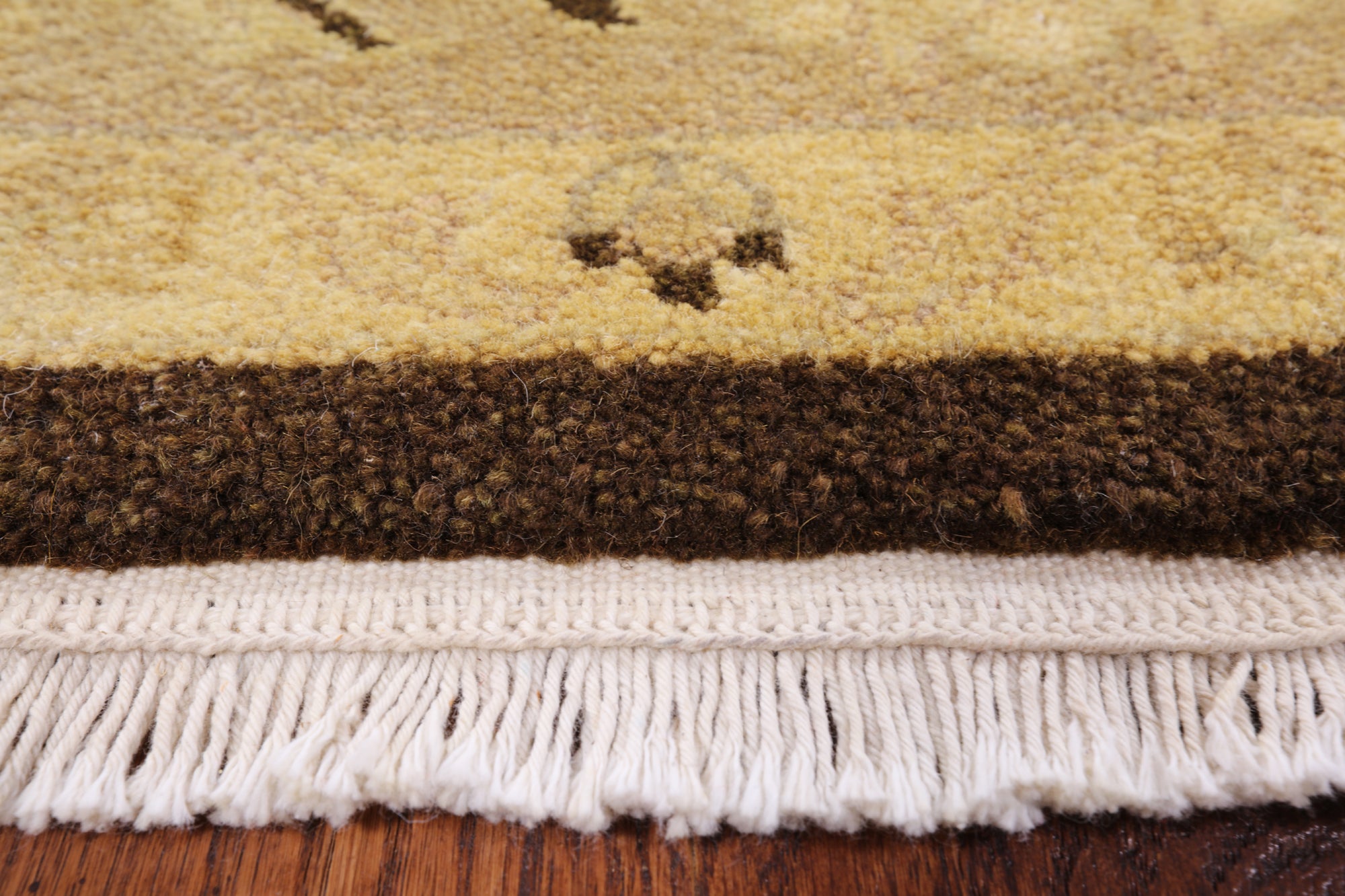 Brown Persian Hand Knotted Wool Area Rug - 5' 6" X 9' 5" - Golden Nile