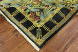 6 X 9 Fine William Morris Hand Knotted Suzani Rug - Golden Nile