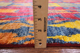 Ikat Hand Knotted Wool Rug - 9' 1" X 11' 10" - Golden Nile