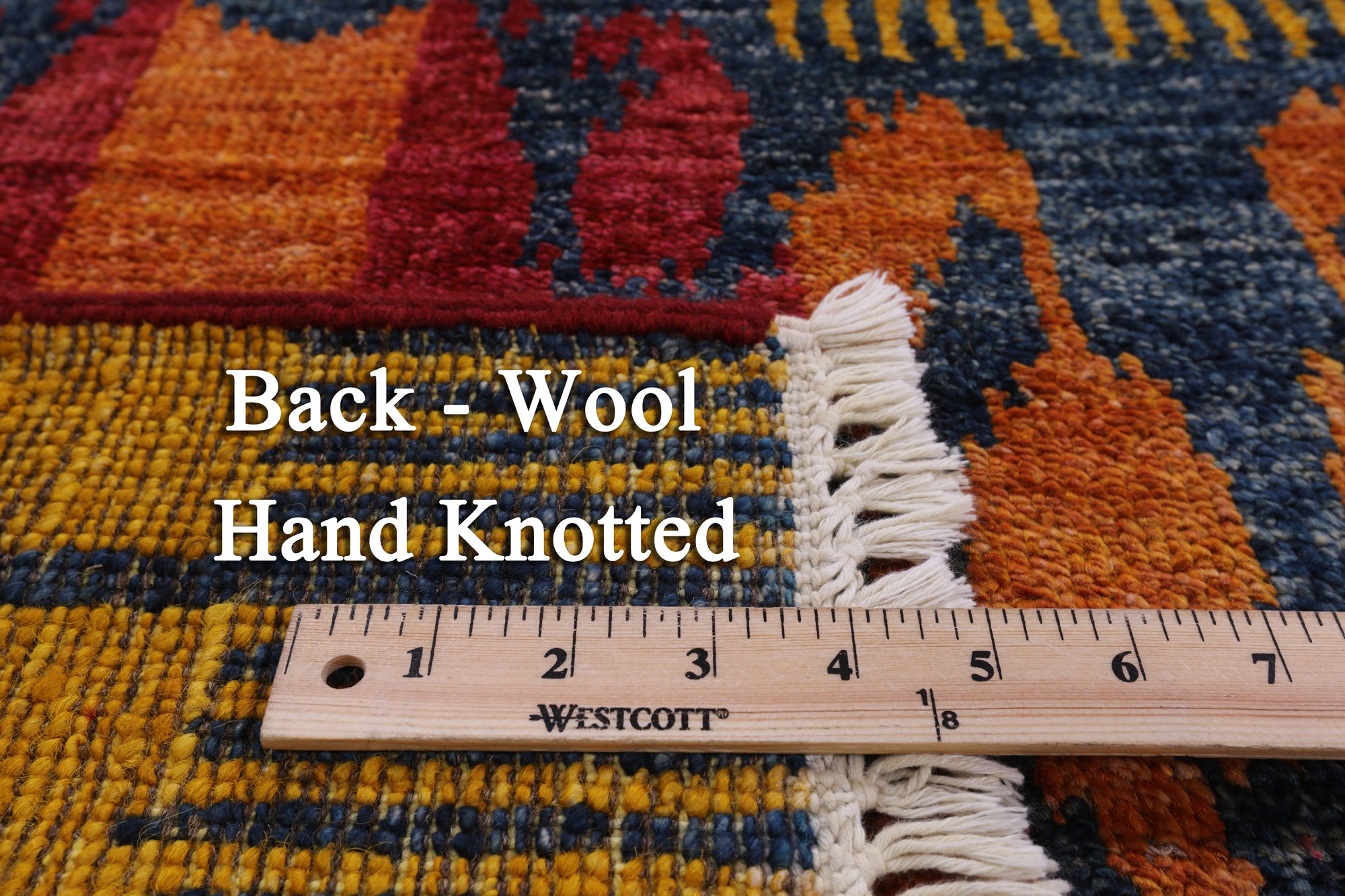 Ikat Hand Knotted Wool Rug - 9' 1" X 11' 10" - Golden Nile