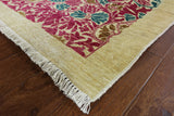 William Morris Hand Knotted Wool Area Rug - 8' 3" X 9' 10" - Golden Nile