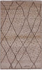 Signed Moroccan Handmade Wool Area Rug - 3' 10" X 6' 1" - Golden Nile