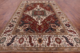 Red Fine Serapi Wool Area Rug - 8' 8" X 12' 2'' - Golden Nile