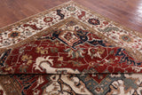 Red Fine Serapi Wool Area Rug - 8' 8" X 12' 2'' - Golden Nile