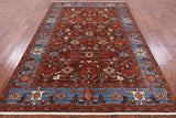 Fine Serapi Hand Knotted Area Rug - 6' 4" X 9' 6" - Golden Nile