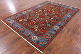 Fine Serapi Hand Knotted Area Rug - 6' 4" X 9' 6" - Golden Nile