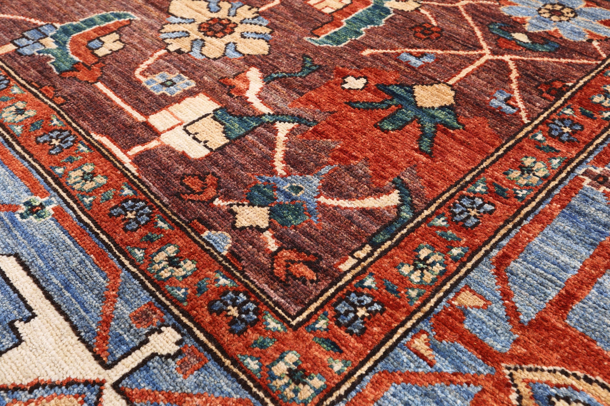 Fine Serapi Hand Knotted Area Rug - 6' 4" X 9' 6" - Golden Nile