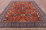 Red Fine Serapi Area Rug - 9' 2" X 11' 5" - Golden Nile