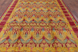 William Morris Handmade Wool Area Rug - 8' 10" X 11' 8" - Golden Nile