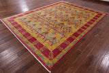 William Morris Handmade Wool Area Rug - 8' 10" X 11' 8" - Golden Nile