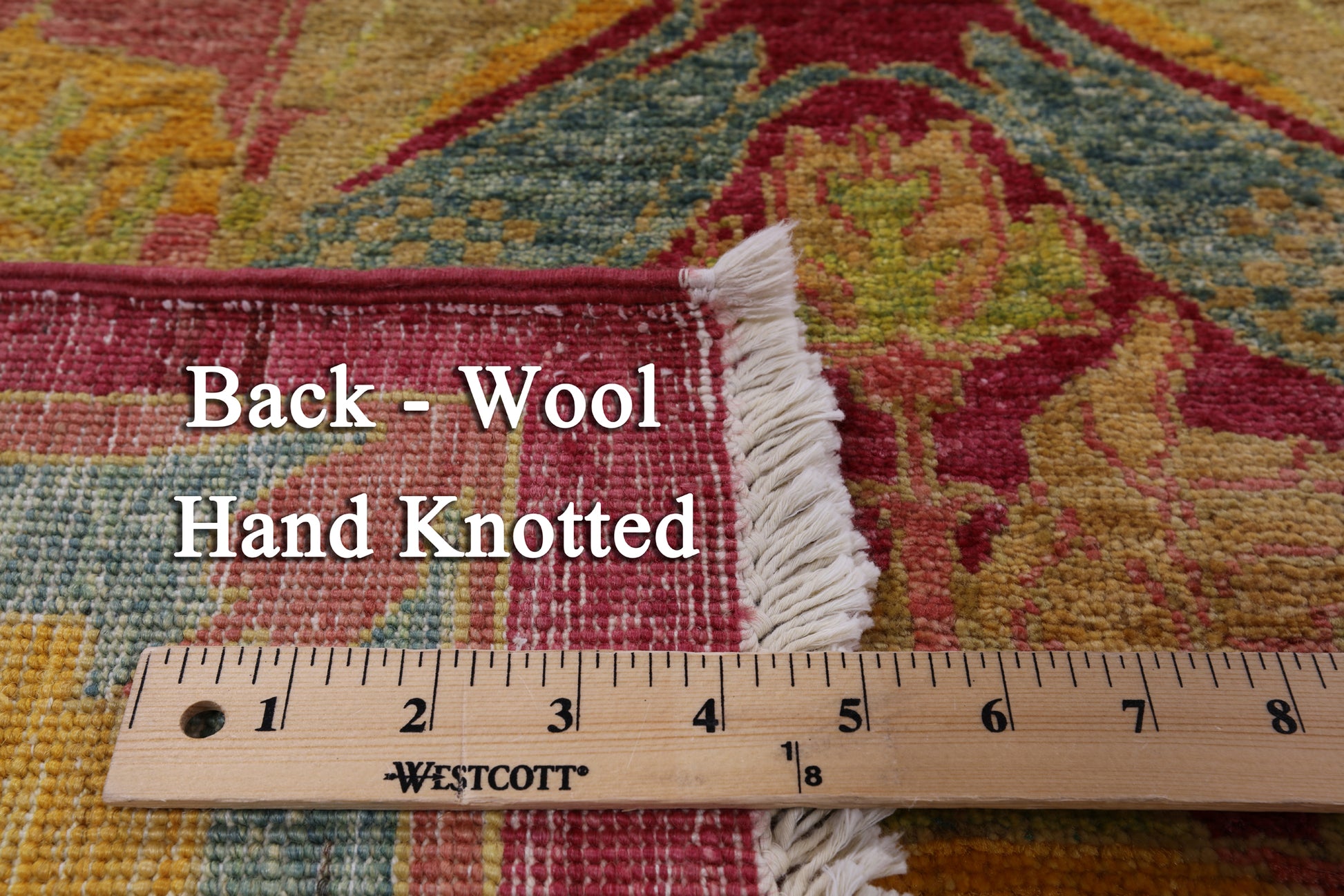 William Morris Handmade Wool Area Rug - 8' 10" X 11' 8" - Golden Nile