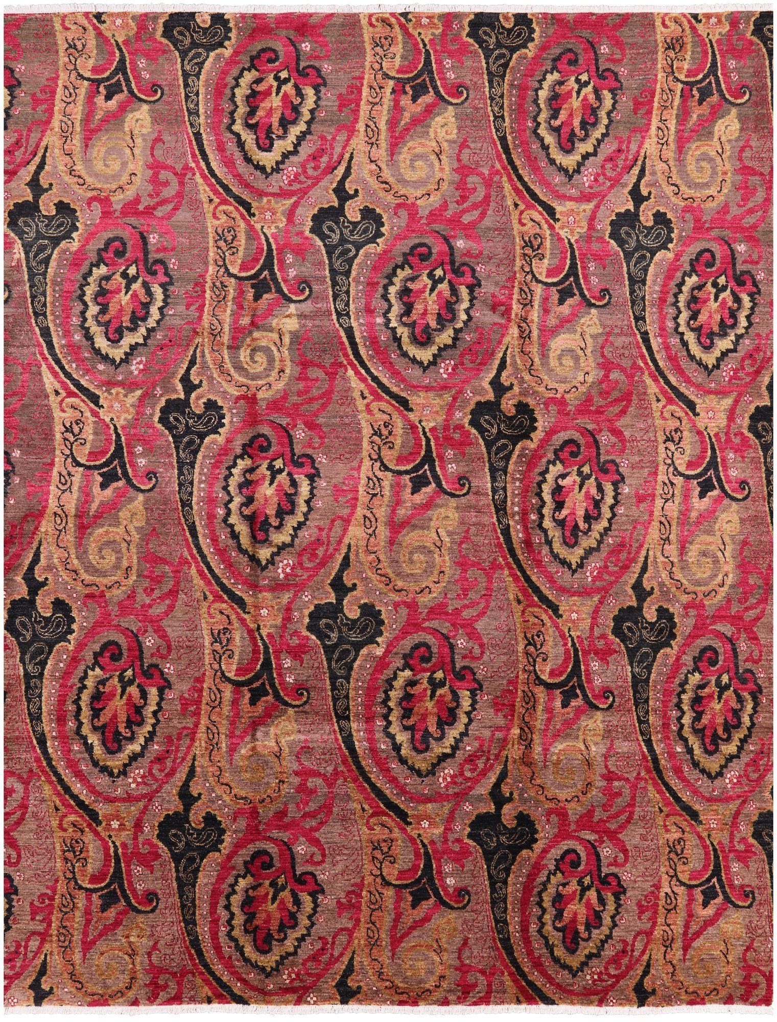 William Morris Handmade Wool Area Rug - 7' 10" X 10' 1" - Golden Nile